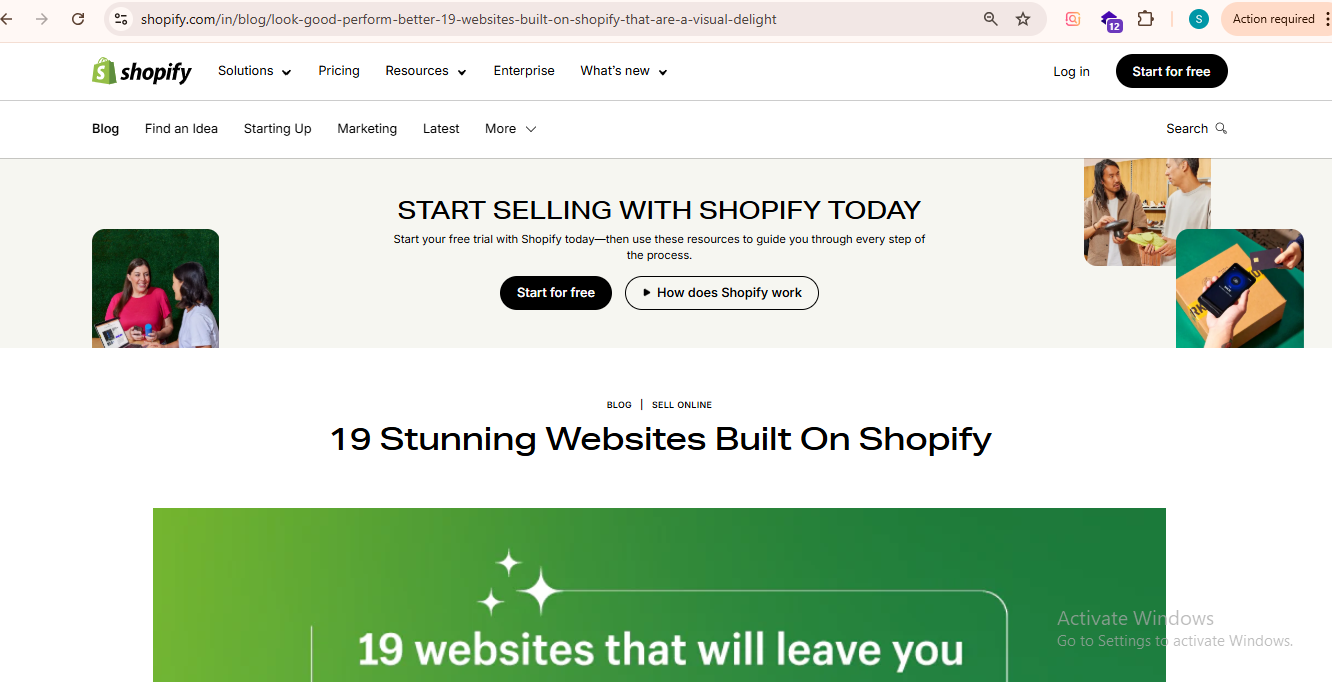 shopify home